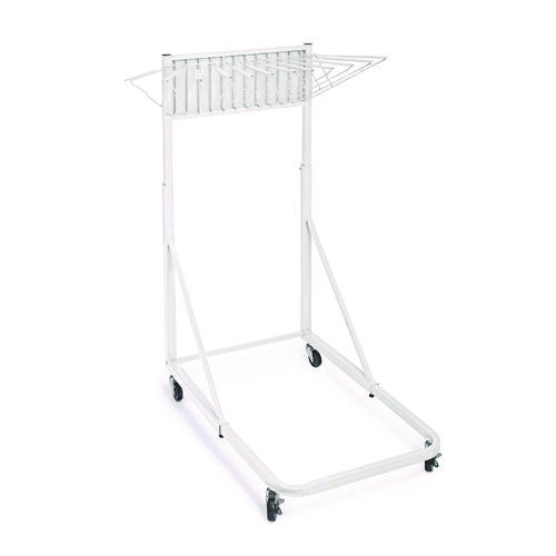 Blueprint Storage Cabinet Rolling Stand, Assorted Document Sizes Accomodated, 27" x 28.5" to 46.5" x 46" to 66", White