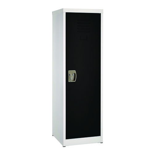 Steel Storage Locker, 1 Compartment, 15 x 15 x 48, Black
