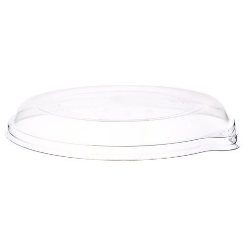 WorldView RPET Lids, Fits 9" Round Shallow Bowls, Plastic, Clear, 300/Carton