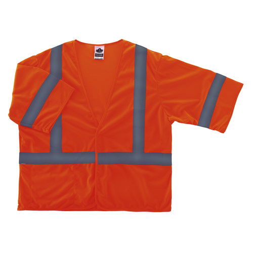 GloWear 8310HL Type R Class 3 Economy Mesh Vest, 2X-Large to 3X-Large, Orange