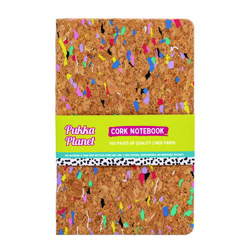 Soft Cover Eco Notebook, 1-Subject, Medium/College Rule, Tan/Multicolor Cover, (96) 8.27 x 5.24 Sheets