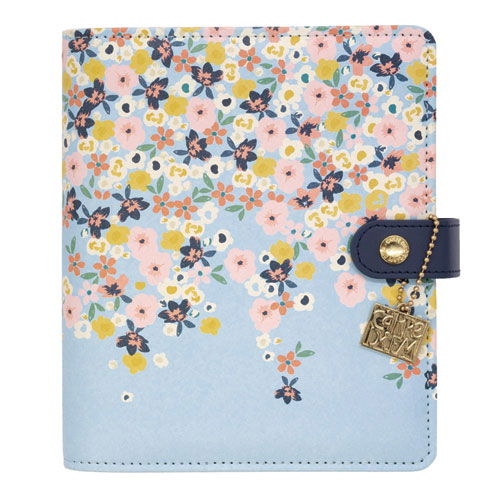 Personal Planner, Floral, 7.48 x 6.42, Blue/Pink/White/Yellow Cover, 12-Month, Undated