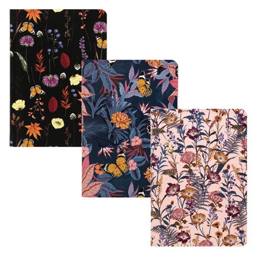 B6 Stitched Exercise Book, Narrow Rule, Assorted Cover Colors, (40) 6.8 x 4.6 Sheets, 3/Pack