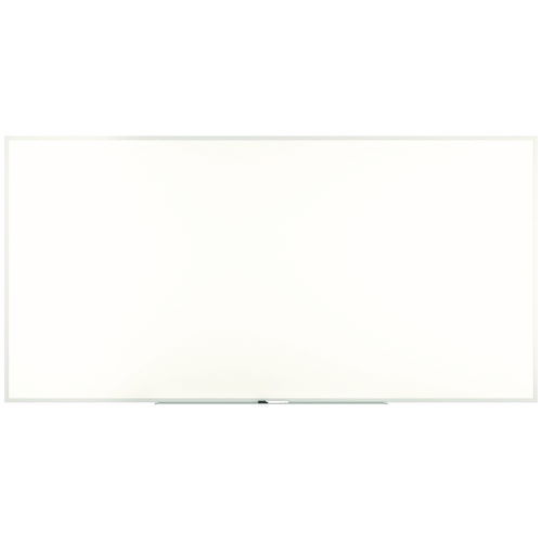Melamine Dry Erase Board, 96" x 48", White Surface, Gray/Natural Aluminum Frame