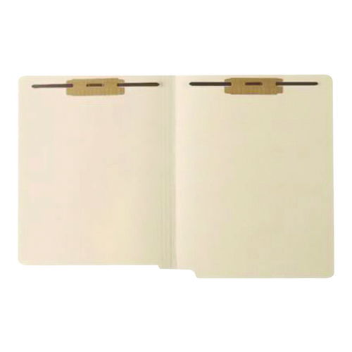 Heavy-Duty End Tab File Folder, 0.75" Expansion, 2 Fasteners, Letter Size, Manila Exterior, 50/Box