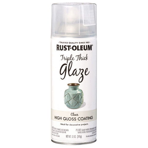 Specialty Triple Thick Glaze Spray Paint, High Gloss Clear, 12 oz Aerosol Can