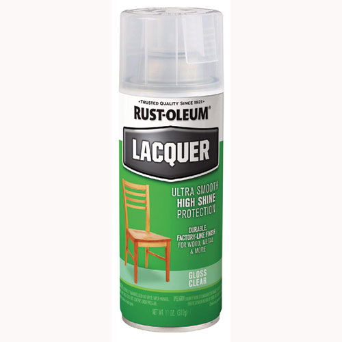 Specialty Lacquer Spray Paint, Gloss Clear, 12 oz Aerosol Can