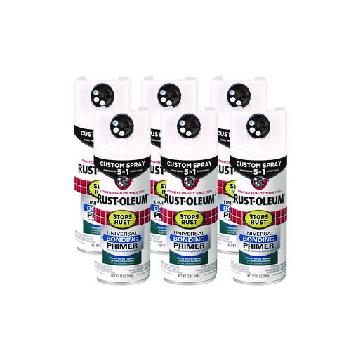 Stops Rust 5-in-1 Spray Paint, Clean Metal, 12 oz Aerosol Can, 6/Carton