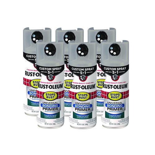 Stops Rust 5-in-1 Spray Paint, Gray, 12 oz Aerosol Can, 6/Carton