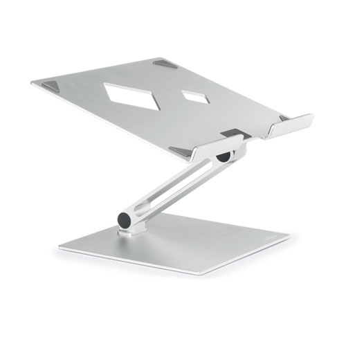 Folding Adjustable Laptop Mount, Silver, Supports 11 lbs