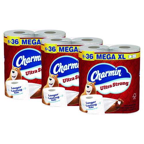 Ultra Strong Bathroom Tissue, Septic Safe, 2-Ply, White, 330 Sheets/Roll, 6 Rolls/Pack, 3 Packs/Carton