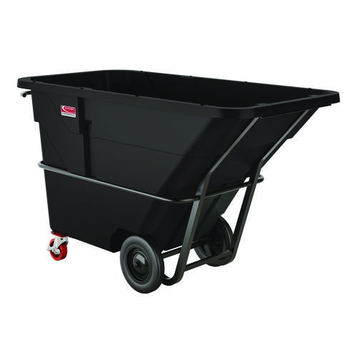 1.5 cu yd Heavy Duty Tilt Truck, Forkliftable Frame, 2,200 lb Capacity, Black