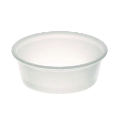 Plastic Portion Cup, 1.5 oz, Translucent, 125/Sleeve, 20 Sleeves/Carton