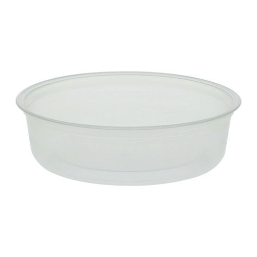 Microwavable Deli Containers, 6 oz, 4.6" Diameter x 1.3" h, Clear, Plastic, 500/Carton