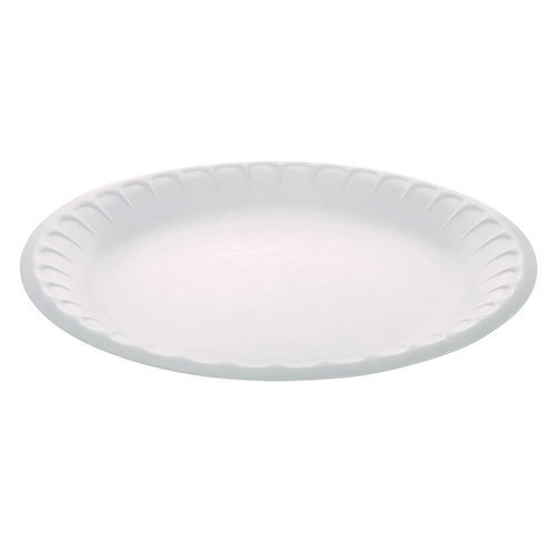 Placesetter Satin Non-Laminated Foam Dinnerware, Plate, 9" dia, White, 500/Carton