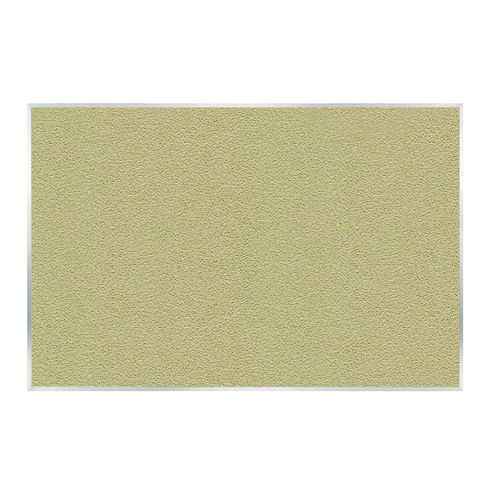 Vinyl Bulletin Board with Aluminum Frame, 87.91" x 48.5", Caramel Surface, Satin Aluminum Frame