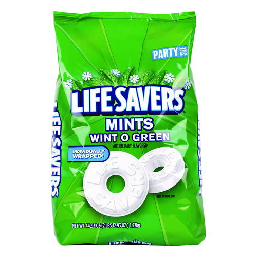 Hard Candy Mints, Party Size, Wint-O-Green, Individually Wrapped, 44.93 oz Bag