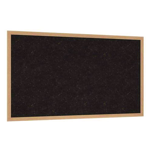 Natural Cork Bulletin Board with Wood Frame, 87.94" x 48.5", Chocolate Surface, Natural Oak Frame
