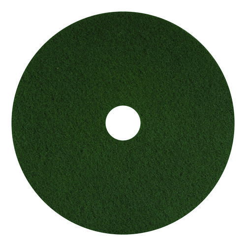 Scrubbing Pads, 13", Green, 5/Carton