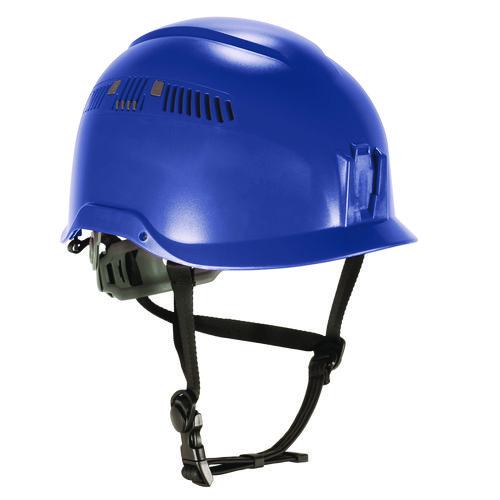 Skullerz 8977 Class C Safety Helmet with Adjustable Venting, 6-Point Ratchet Suspension, Blue