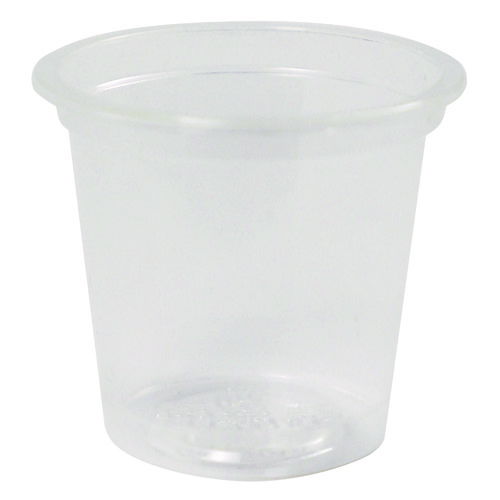 PLA Clear Cold Cups, 1 oz, Plastic, Clear, 3,000/Carton