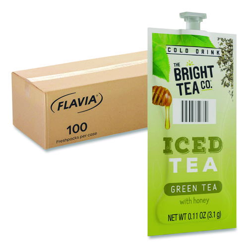 The Bright Tea Co. Iced Green Tea with Honey Freshpack, 100/Carton