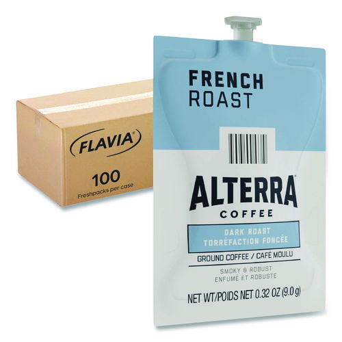 Alterra French Roast Coffee Freshpack, 100/Carton