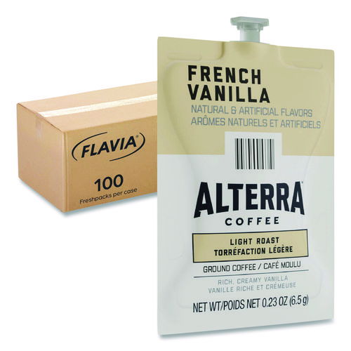 Alterra French Vanilla Coffee Freshpack, 100/Carton