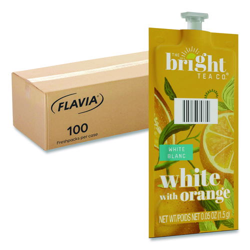 The Bright Tea Co. White with Orange Tea Freshpack, 100/Carton