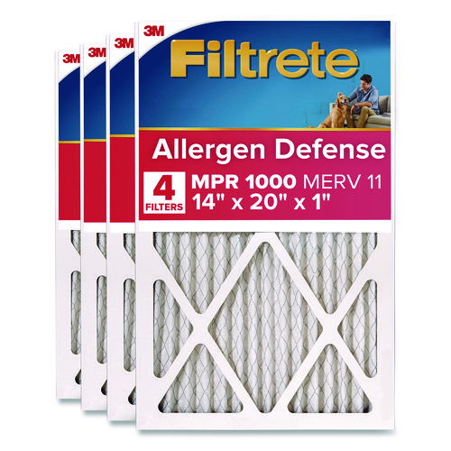 Allergen Defense Air Filter, 12 x 20, 4/Carton