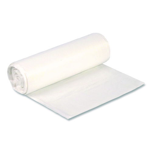 High-Density Can Liners, 16 gal, 8 mic, 24 x 33, Natural, Perforated Roll, 1,000/Carton