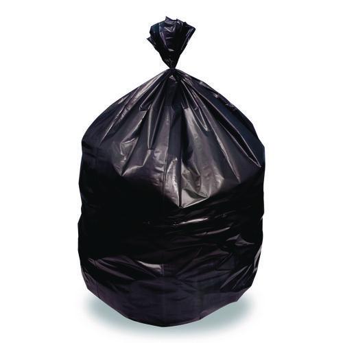 Linear Low Density Can Liners, 56 gal, 1.5 mil, 46' x 50", Black, 100/Carton