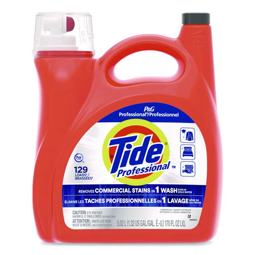 Commercial HE Liquid Laundry Detergent, 129 Loads, 170 oz Bottle with Dispensing Tap