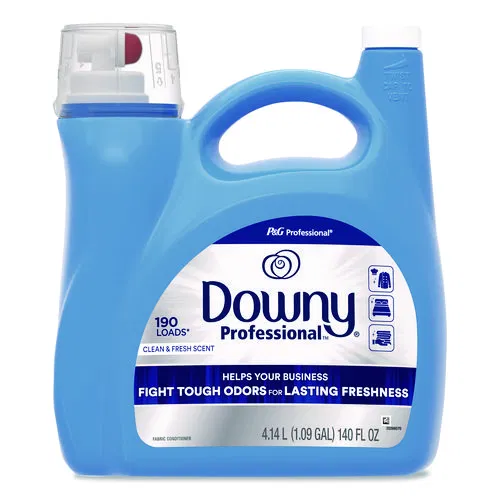 Commercial Liquid Fabric Softener, 140 oz Plastic Bottle with Dispensing Tap