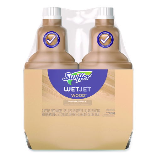WetJet System Wood Cleaning Solution Refill, Woodsy Scent, 42.2 oz Bottle, 2/Pack