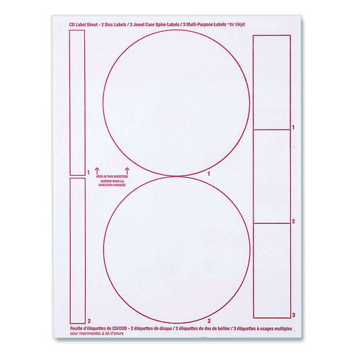 Inkjet Media Labels, Matte White, 50 Sheets/Pack