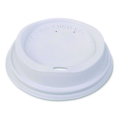 Hot Beverage Paper Cup Lids 10 oz, Fits FLAVIA 10 oz Paper Cup, White, 100/Sleeve, 10 Sleeves/Carton