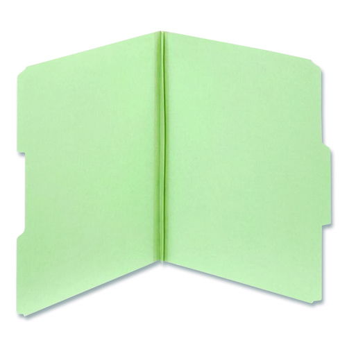 Pressboard Expanding File Folders, 1/3-Cut Tabs: Assorted Positions, Letter Size, 2" Expansion, Light Green, 25/Box