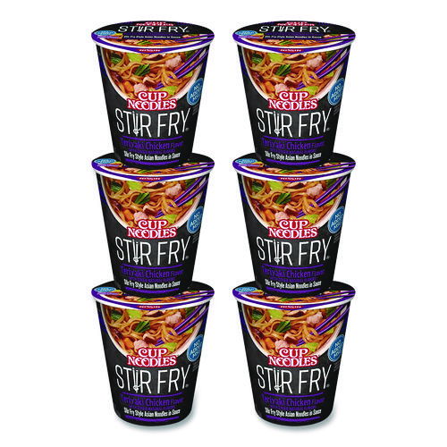 Cup Noodles Stir Fry, Teriyaki Chicken, 3 oz Cup, 6/Carton