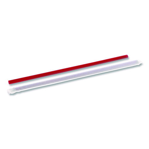Giant Paper-Wrapped Straw, 10.25, Red, 1,800/Carton