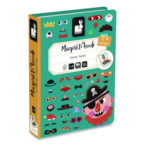 Magneti'books, Boy's Crazy Faces, Ages 3 to 8, 40 Pieces