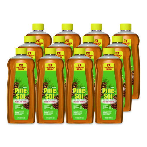 Multi-Surface Cleaner Disinfectant Concentrated, Pine Scent, 14 oz Bottle, 12/Carton
