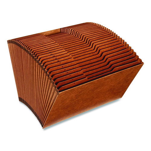 Heavy-Duty Open-Top Expanding Stadium File, 31 Sections, 1/3-Cut Tabs, Legal Size, Redrope, 5/Box