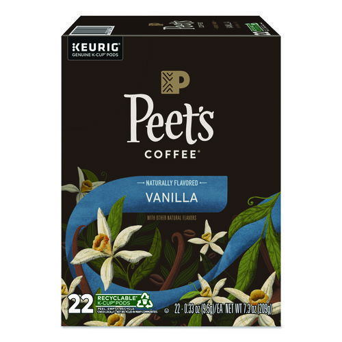 Vanilla K-Cups, 0.33 oz K-Cup, 22/Box