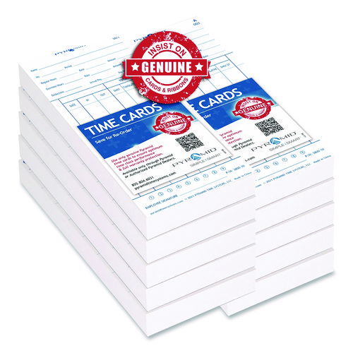 Time Cards For 3800 Time Clock, 1,000/Carton