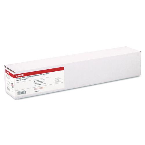 Durable Matte Polypropylene Banner Paper, 2" Core, 7 mil, 24" x 100 ft, White