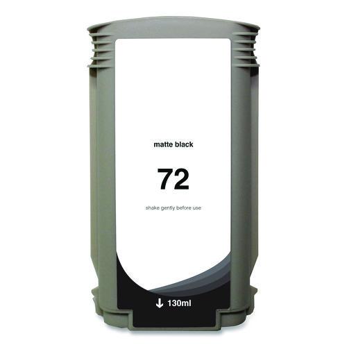 Remanufactured Matte Black High-Yield Ink, Replacement for 72 (C9403A), 130 mL