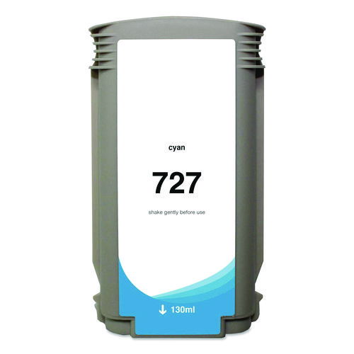 Compatible Cyan Ink, Replacement for 727 (B3P19A), 130 mL