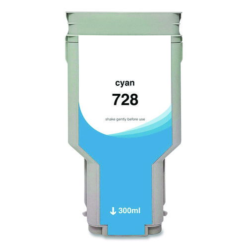 Compatible Cyan Ink, Replacement for 728 (F9K17A), 300 mL