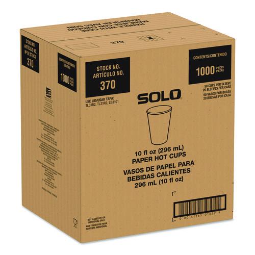 Recycled Content PCF Paper Hot Cups, ProPlanet Seal, 10 oz, White/Blue, 1,000/Carton